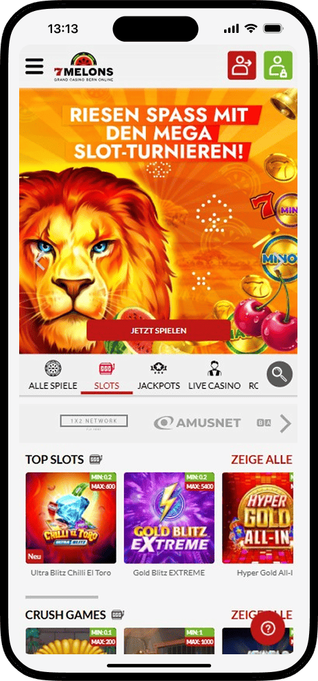 Große Auswahl an Slots im 7Melons Casino